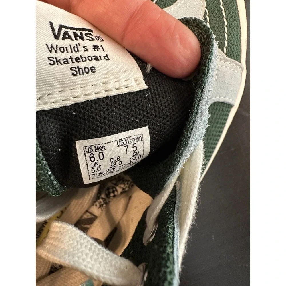 Vans Vault Sk8 High WP VR3 LX‎  Canvas and Suede Green / Blue Mens Size 6